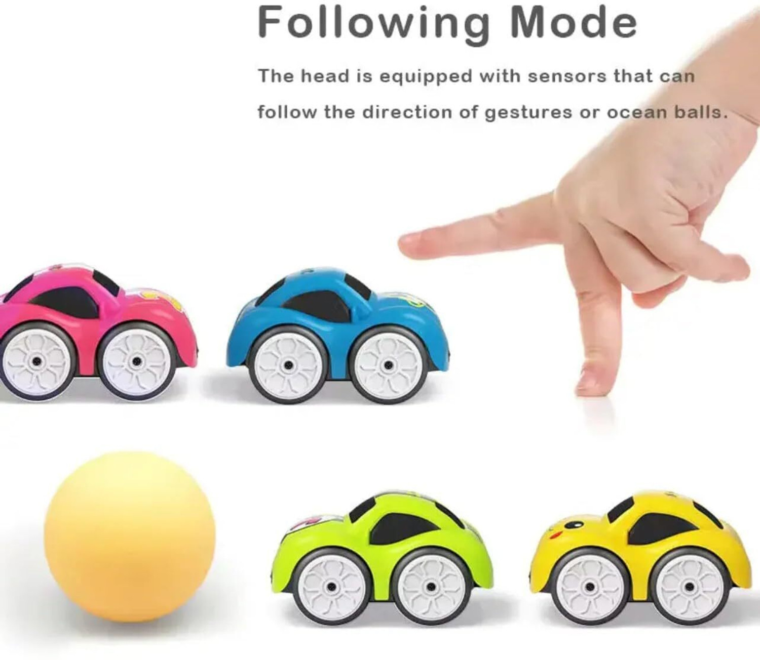 Image of TECH LOGO ELECTRONICS Mini RC Intelligent Sensor Stunt Car Toy for Kids Follow Object and Track