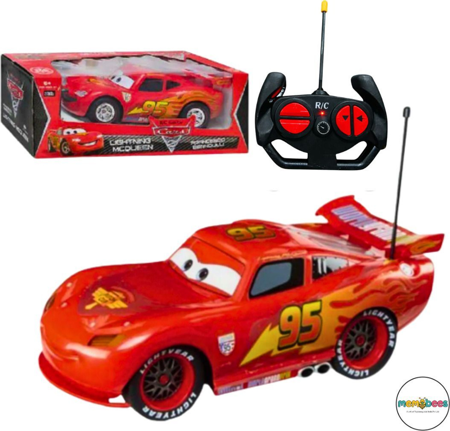 Image of MEMOBEES Remote Control Stunt Racing Car Rechargeable Battery Drift & Spin Action