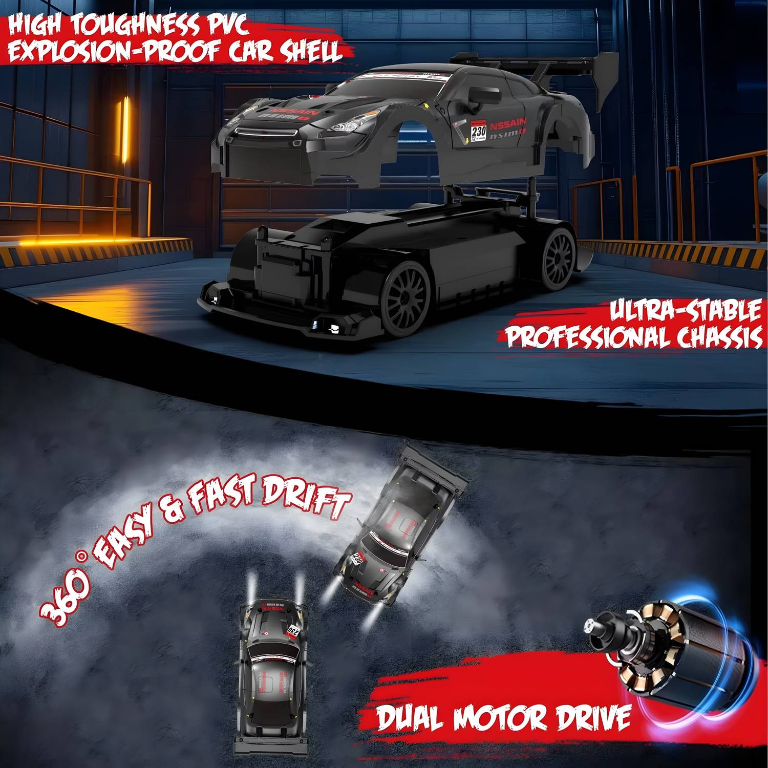 Flytek 4x4 Rechargeable RC Drift Car - Image 2