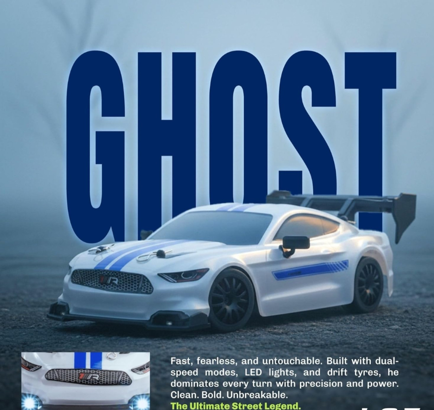 Image of Adhira Toys Rc Drifting Car, Rc Car 4x4, Drift Car Remote Control 20Kmph, 2.4Ghz