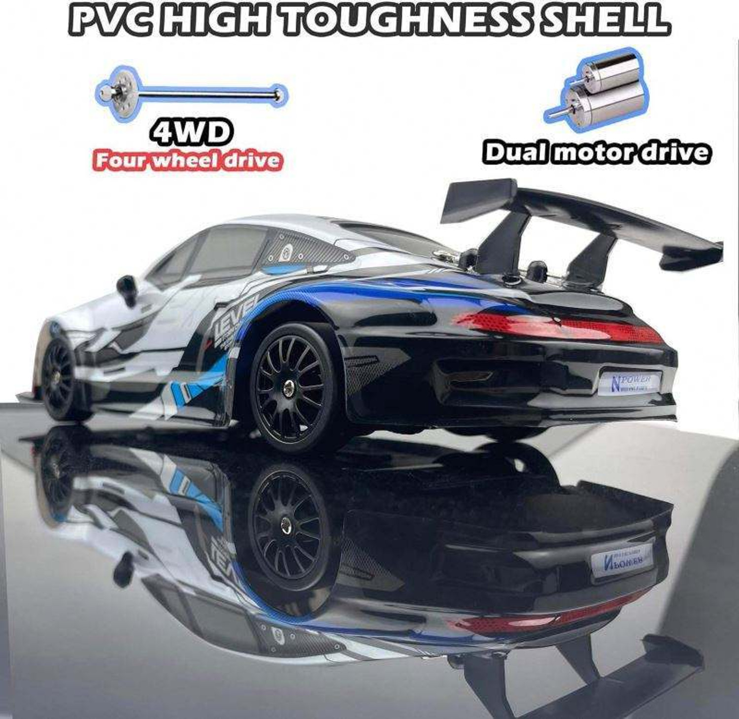 Image of star impex 1:24 RC Drift Remote Control Car 2.4 GHz 4 WD Racing Car with LED Lights