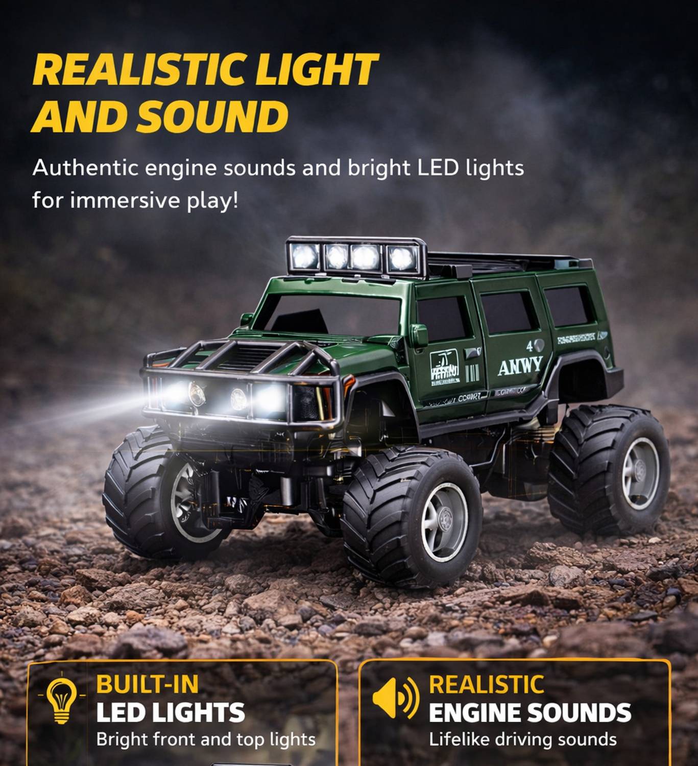 GKNEX Best RC SUV Jeep Toy Car 2.4GHz Remote Control Off Road - Image 5