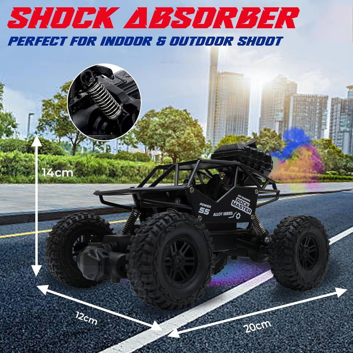 ZUNBELLA 4WD Remote Control Rock Crawler for Kids - Image 3