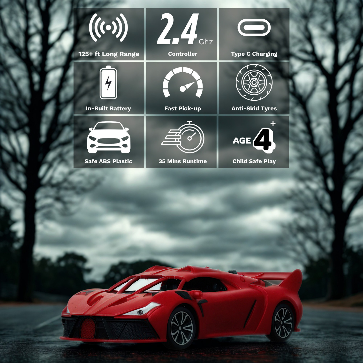 Image of frendo HI SPEED RC CAR BUG Red Matt