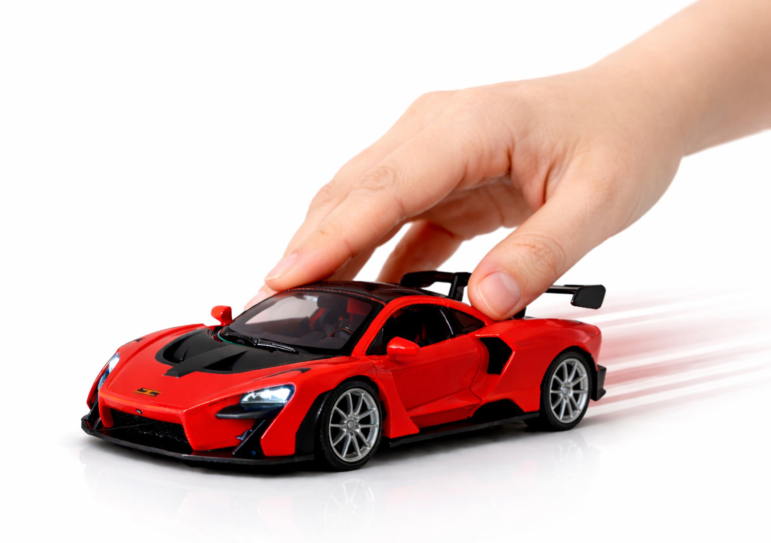 Image of crezor toys McLaren Senna 1:36 Die Cast Metal Pullback Toy Car with Light and Sound