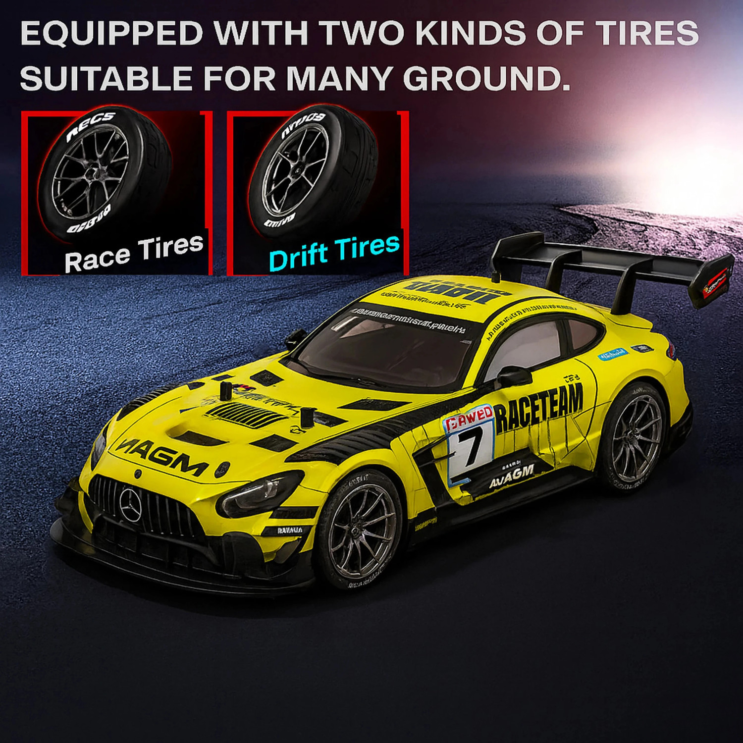 Image of PISCINA RC Drift Car for adults High Speed 4X4 Remote control car for Kids with tyers