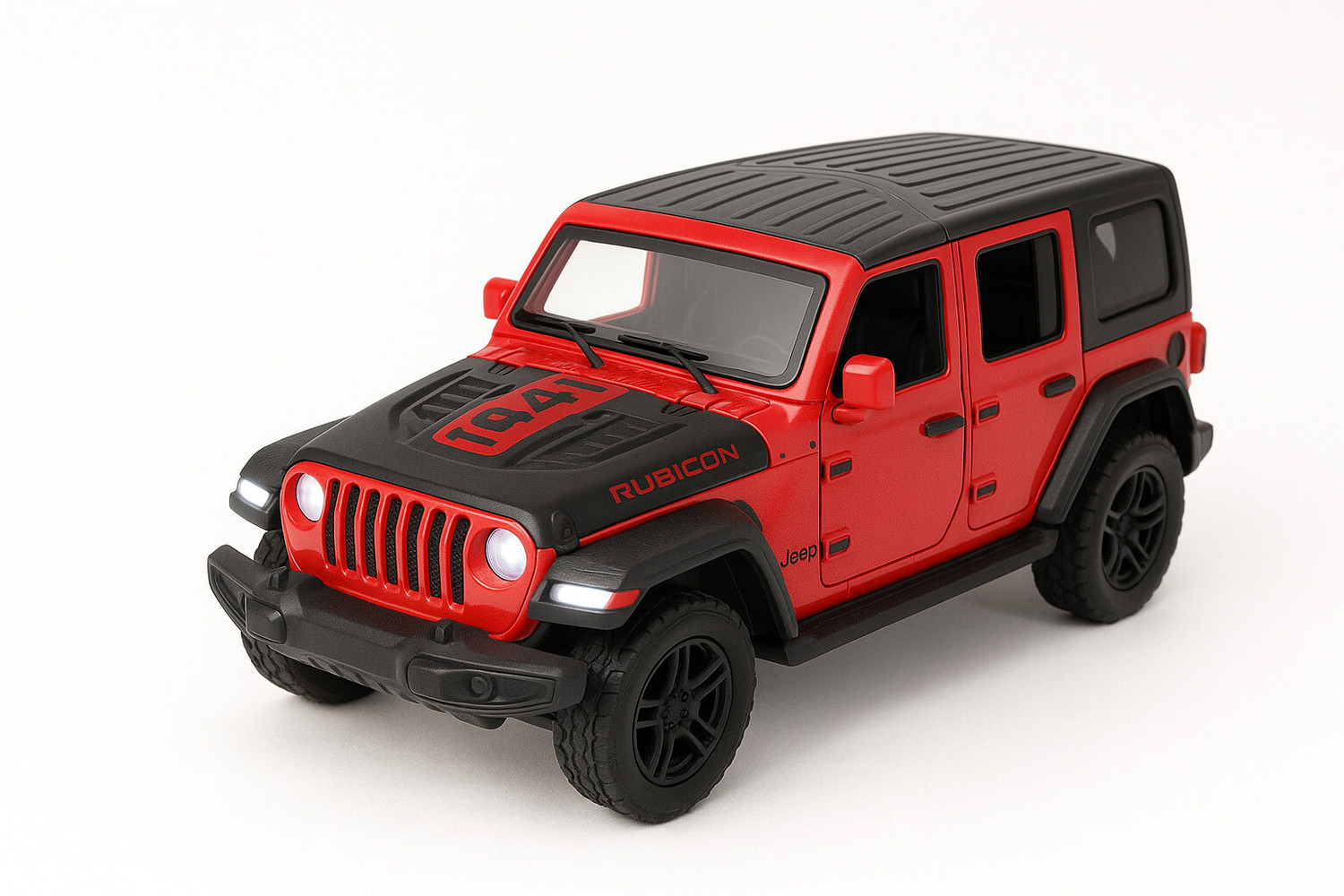 Image of crezor toys Scale 1:32 Rubicon Car Diecast Model Sound and Light Pull Back Cars