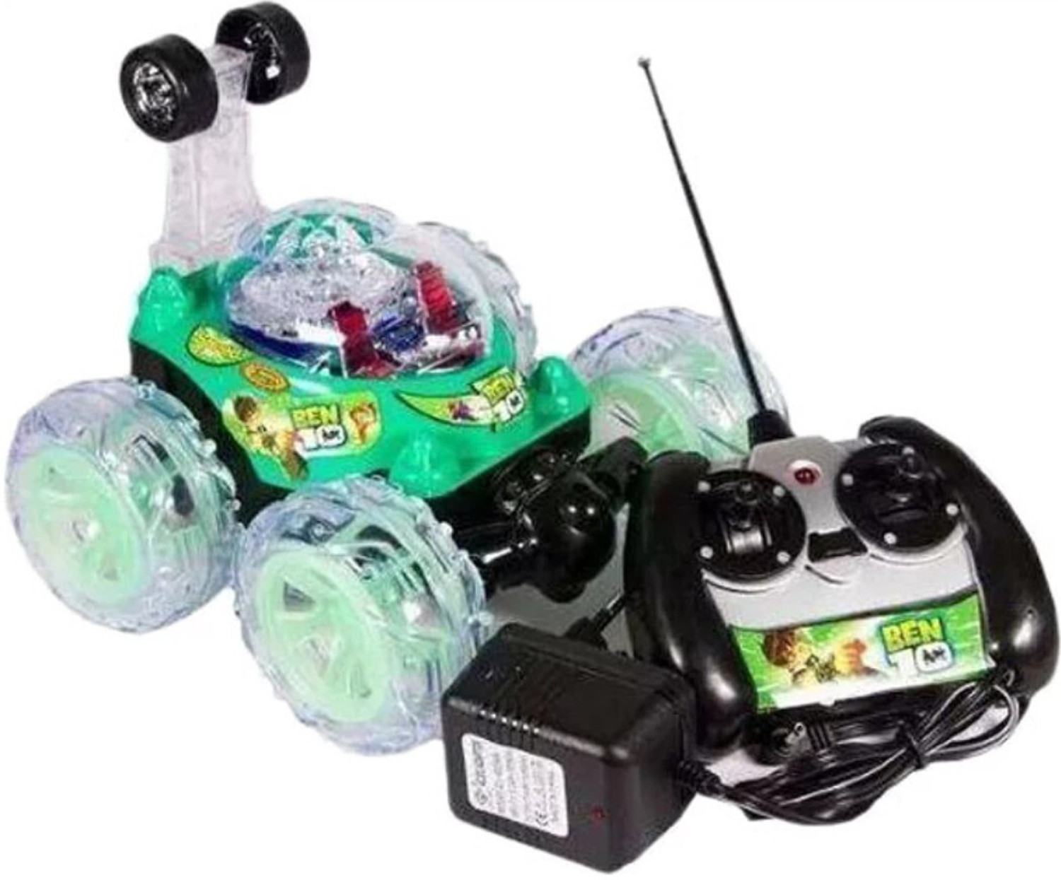 Image of Ktkashish Toys Green Stunt Alien Force Car