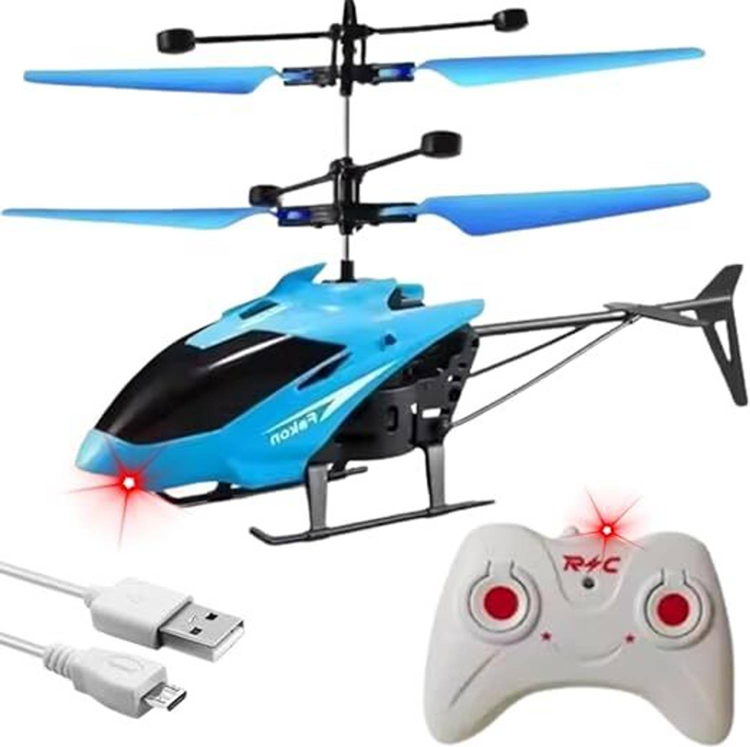 Backroar Hand-Controlled Mini Induction Helicopter | LED Light Rechargeable Flying Toy