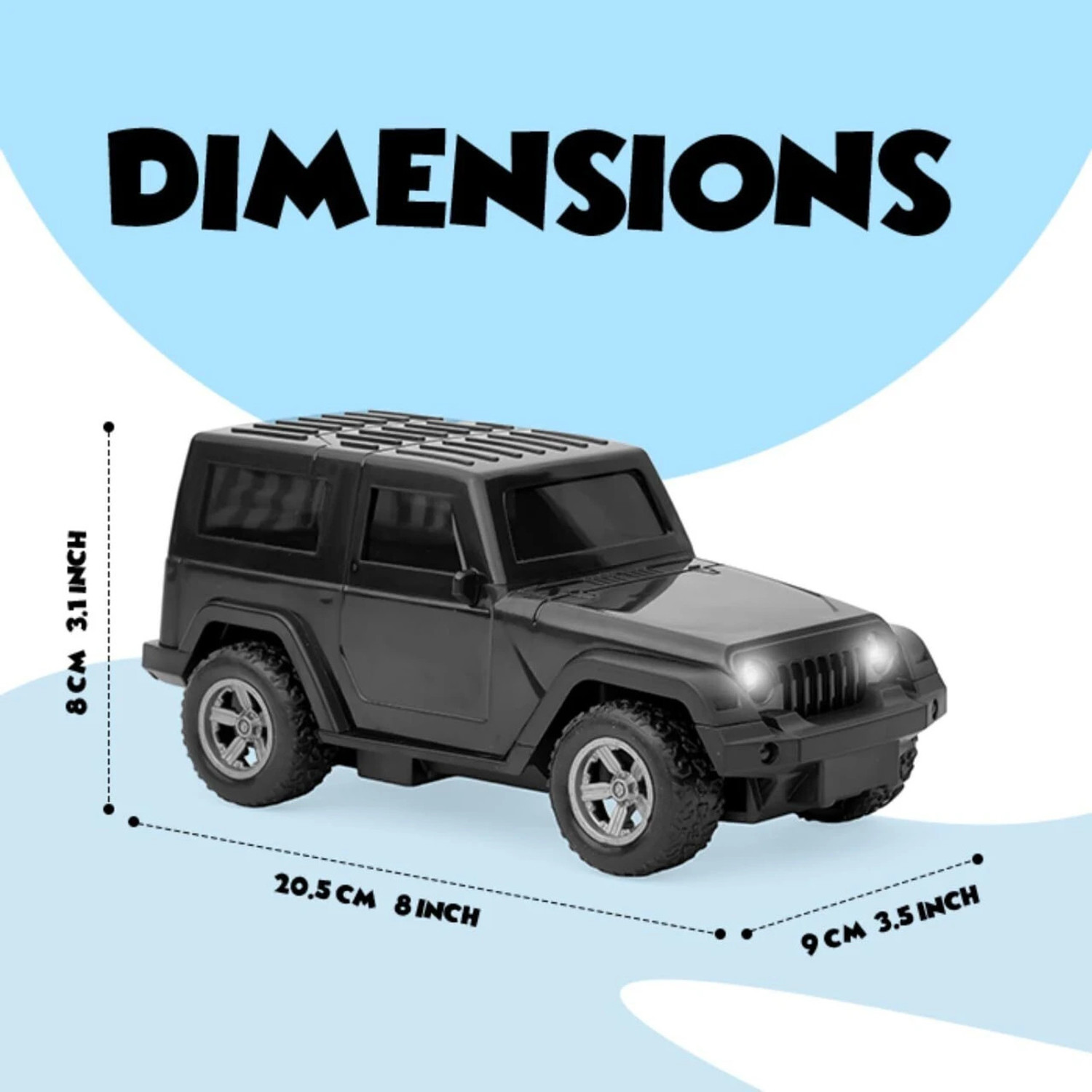 Image of JoyAura Thar Car Rechargeable Musical Car Best Gift for Kids | Musical Car Toy