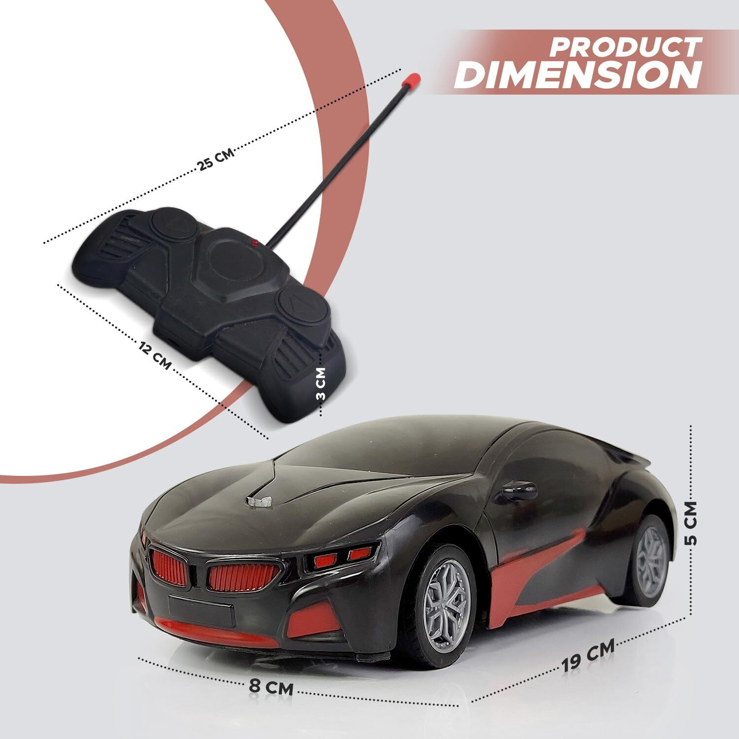 Image of LITTLE RIDES Remote Control Chargeable 3D Famous Car with Flashing Light