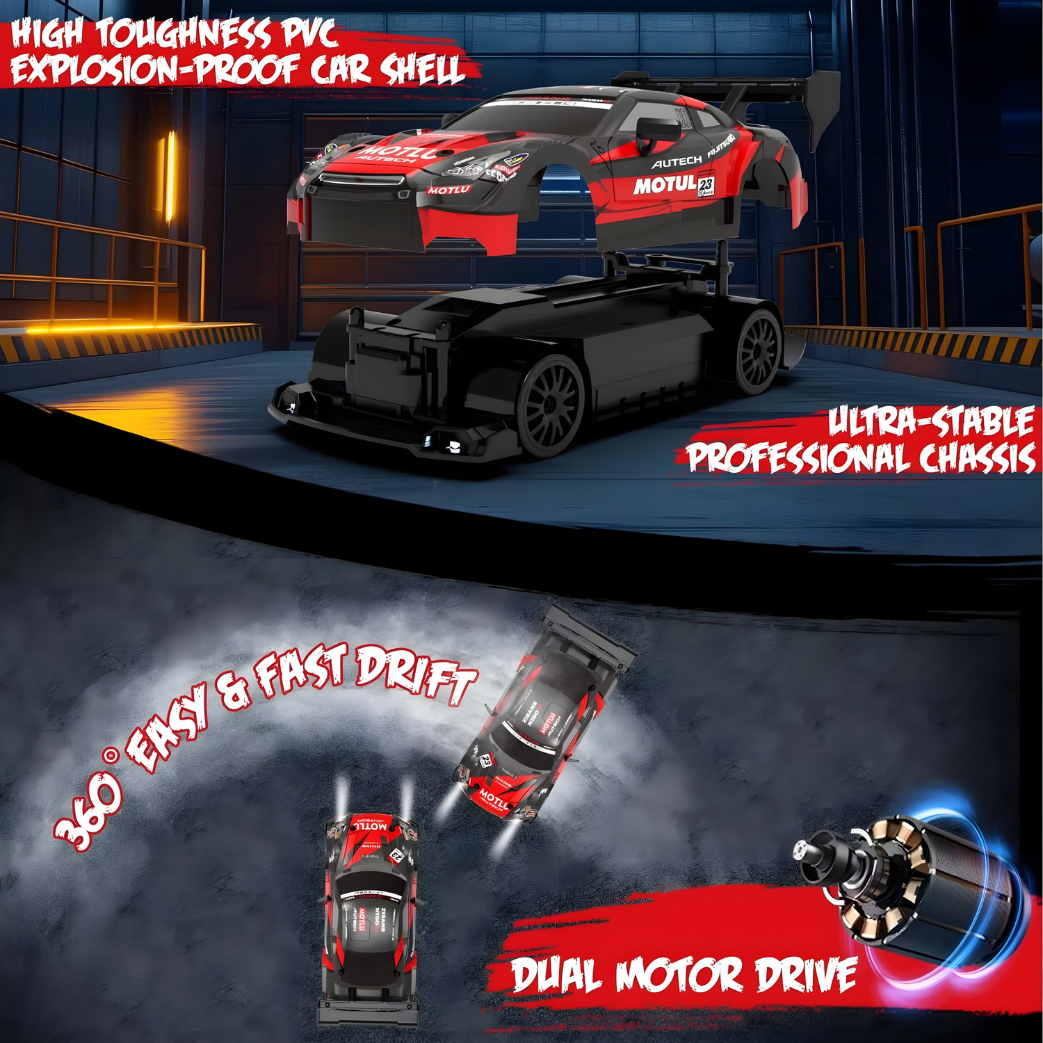 Image of Flytek Rechageable Remote control car 4x4 drift rc car 4x4 rc drift car toys for adults