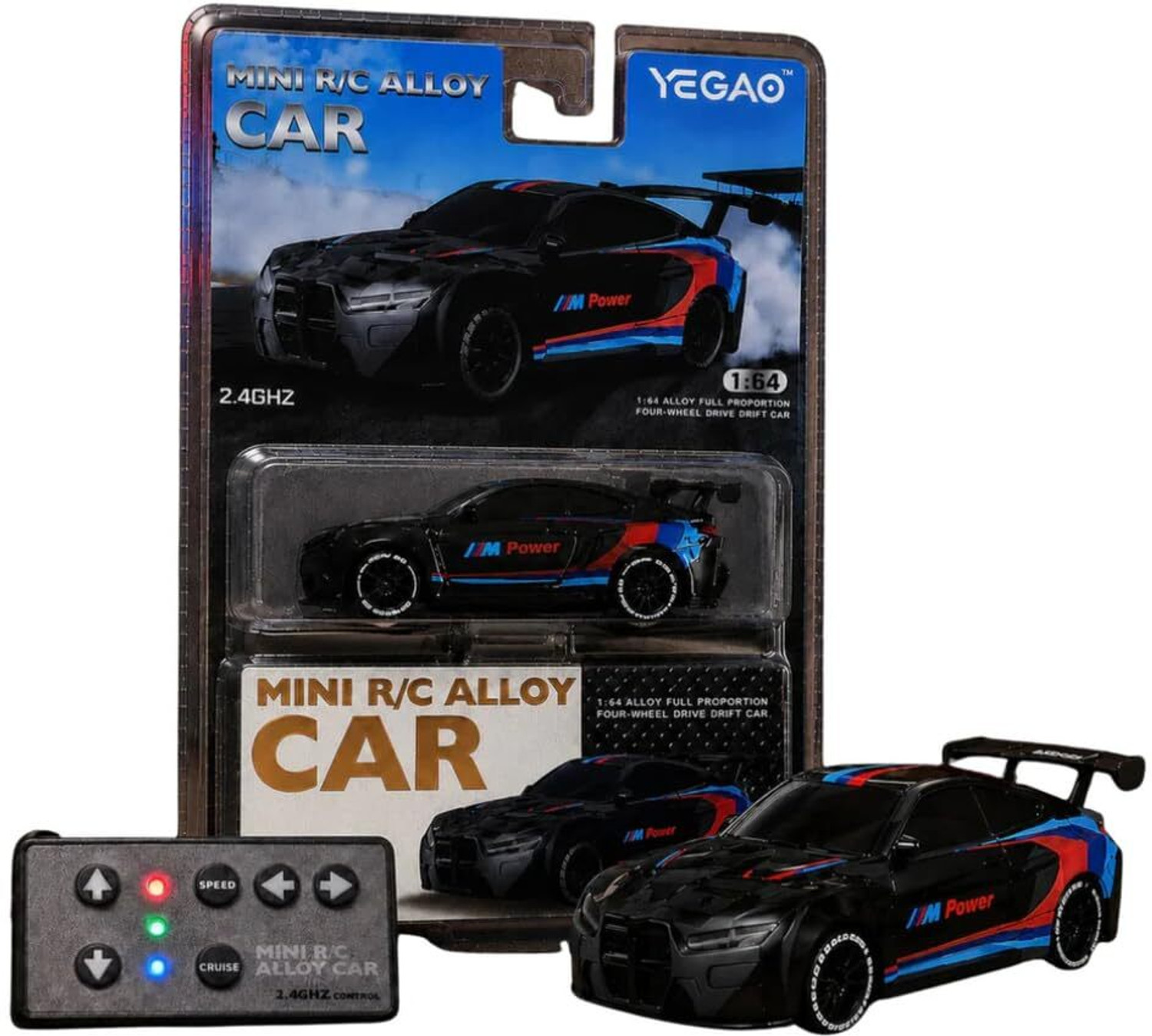 Image of ZHASK All New BMVV M4 Mini R /C Alloy Drift Car 1:64 Scale - 2.4GHz RC Racing Car