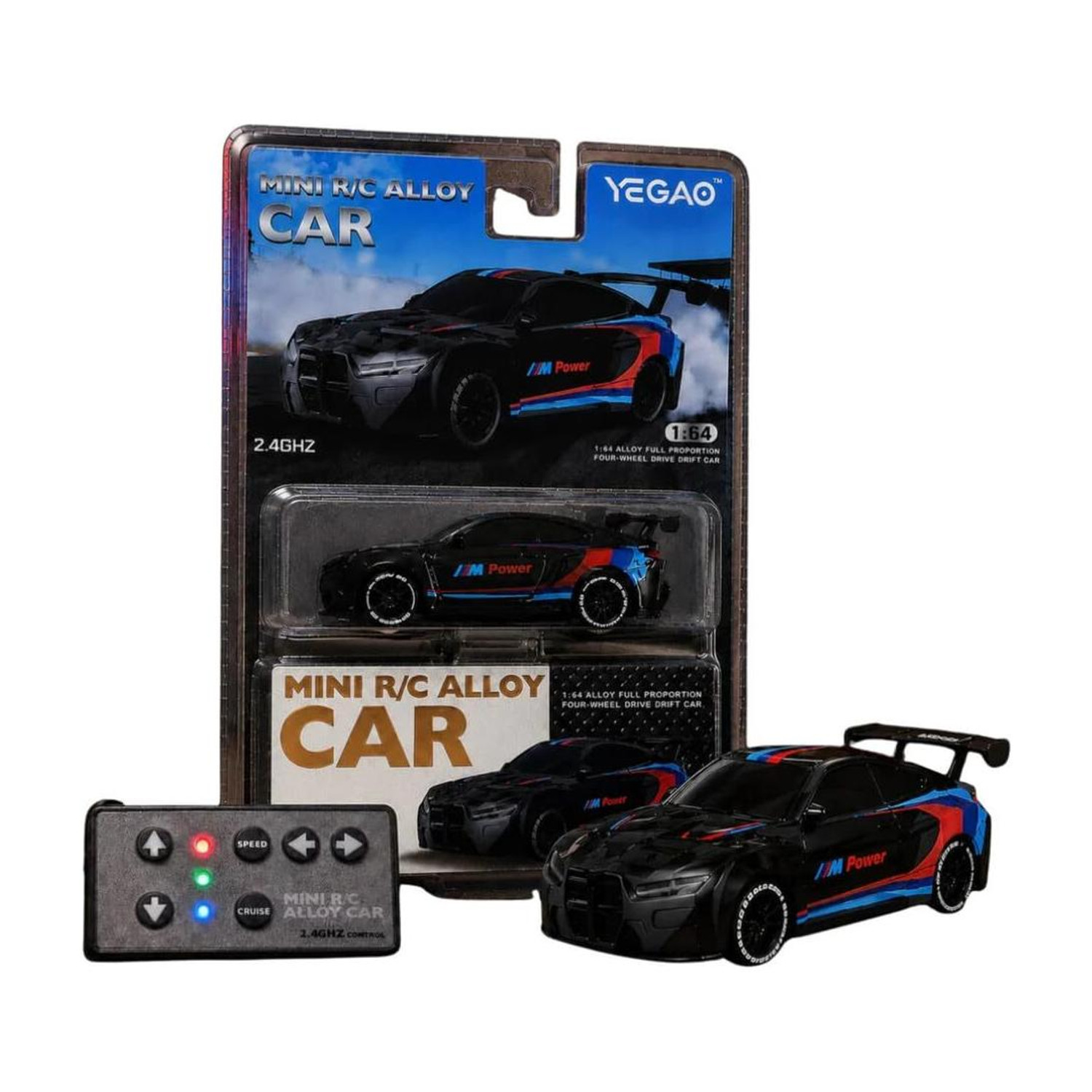 ZHASK All New BMVV M4 Mini R/C Alloy Drift Car 1:64 Scale – 2.4GHz RC Racing Car