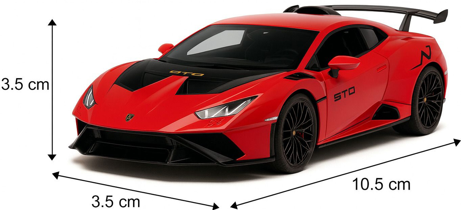 Image of crezor toys 1:32 Lamborghini STO Die-Cast Metal Car Toy with Pull Back and Light & Music