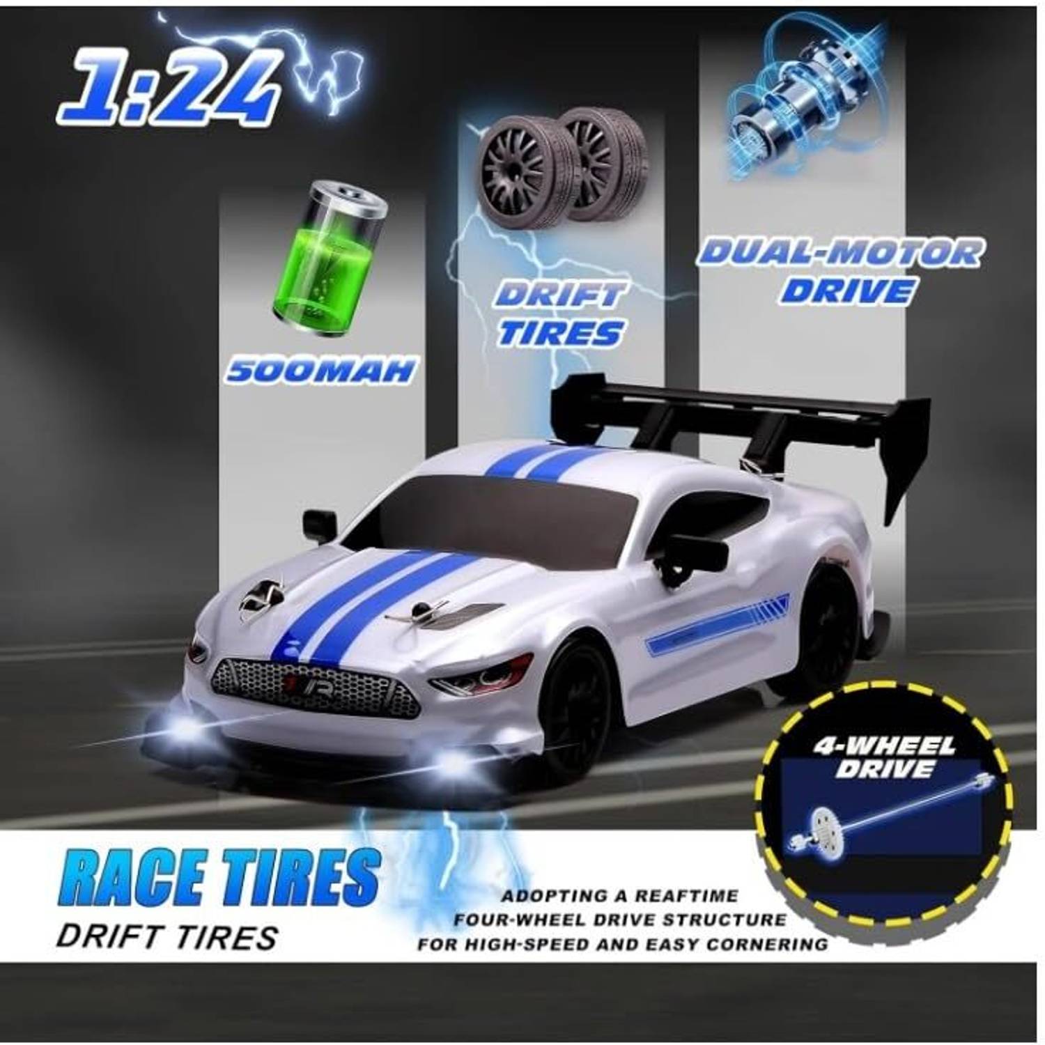 Flytek RC Drift Car 4X4 Rechargeable - Image 5