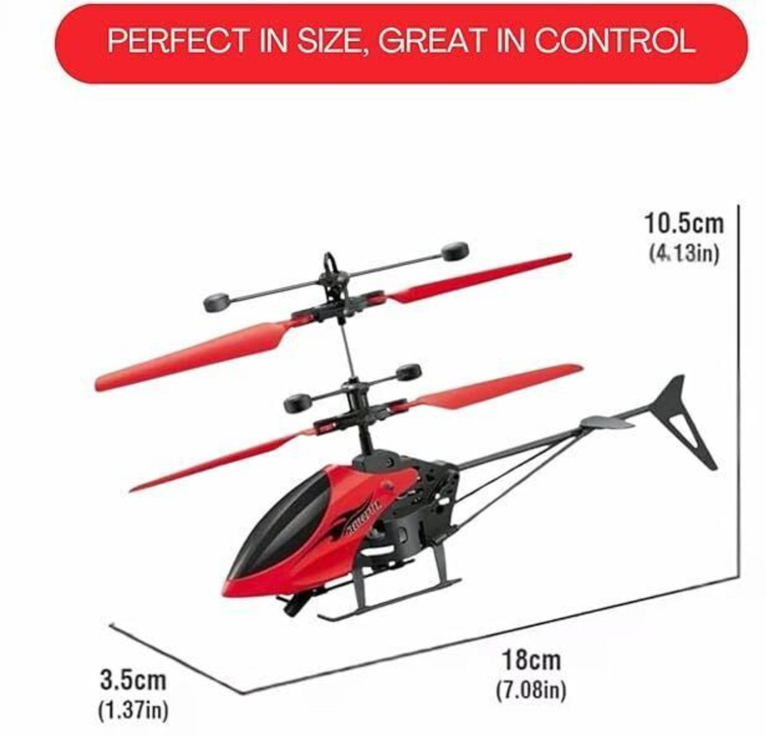 CRAFTOOTOYS Helicopter RC Toy Red - Image 5