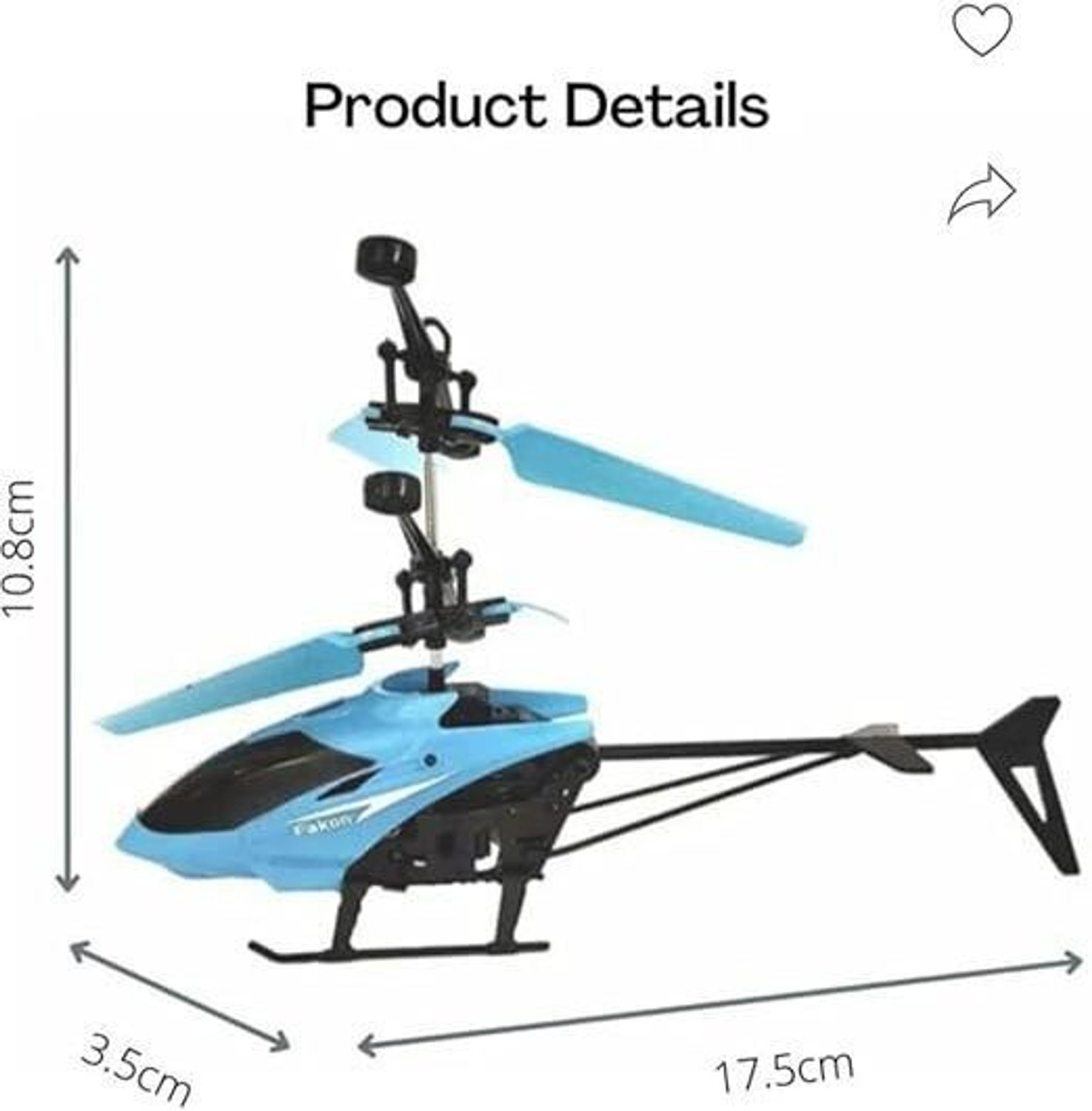 Image of Zenvy Hand Sensor Flying Helicopter Toy Rechargeable Drone for Kid Indoor Outdoor Play