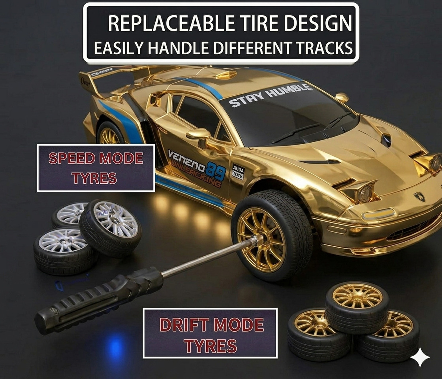 Image of Flytek High Speed Remote control car 4X4 for Kids rc Drift Car for kids with Tyres