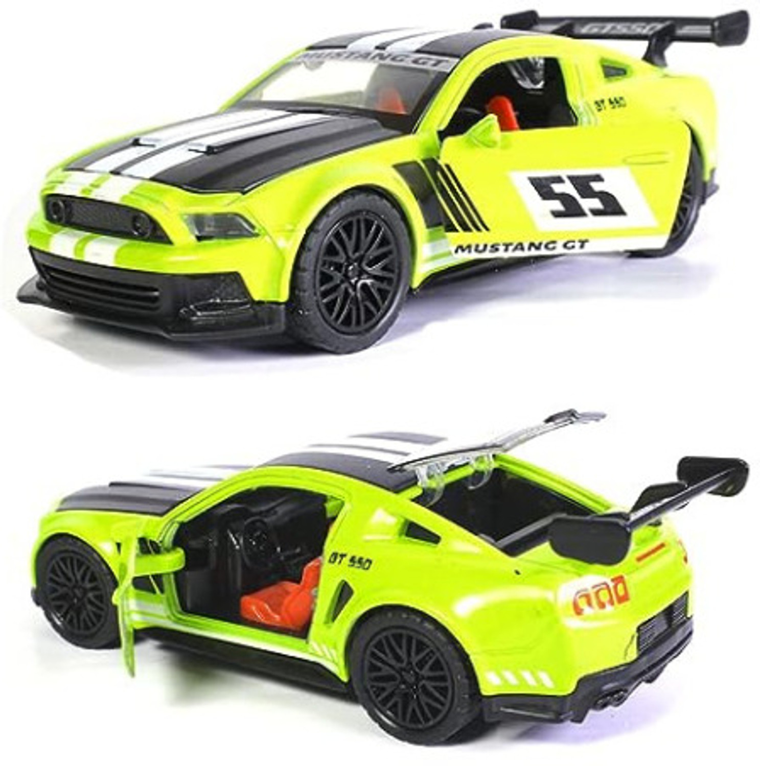 Image of Storex Premium Die Cast Metal Mustang GT Sports Car - Realistic Push Back Doors