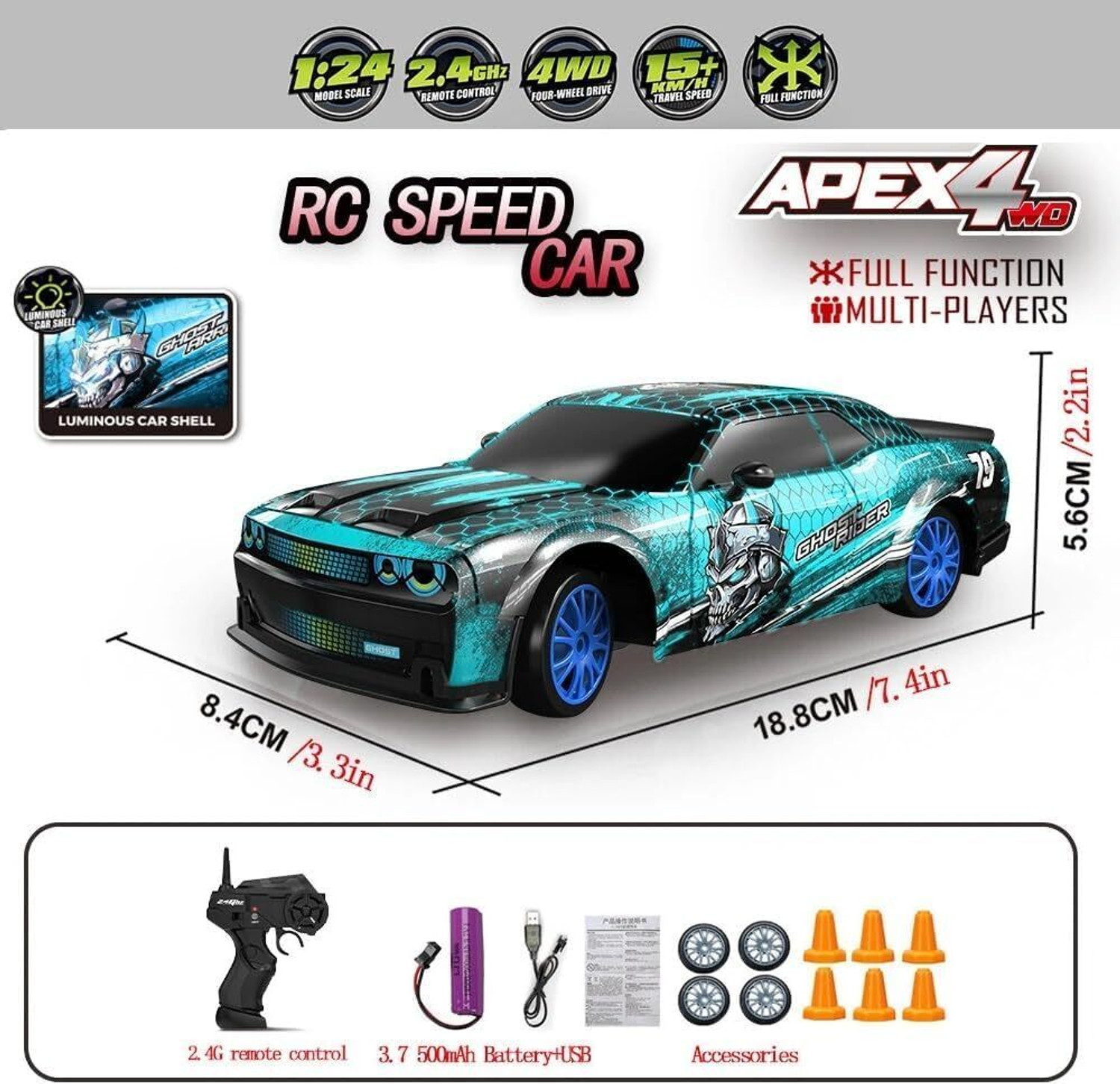 Image of Flytek Rechargeable drift rc car 4x4 rc drift car for kids toys Drifting rc car