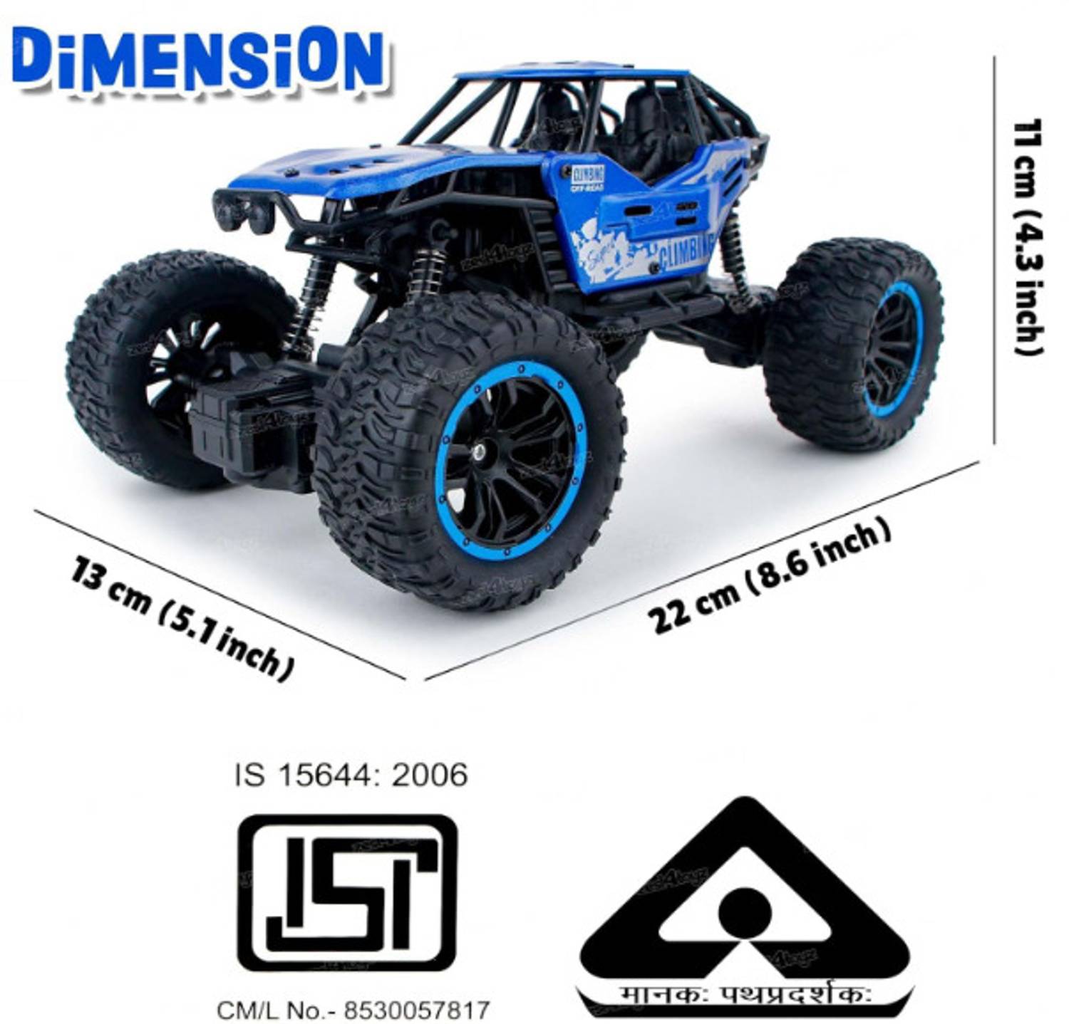 RNAV RC 2WD Rock Crawler Car Toy with Smoke Effect - Image 3