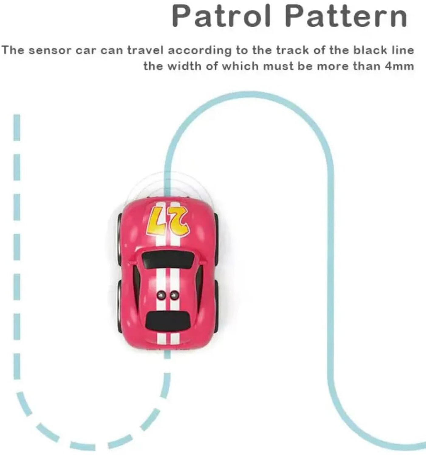 Image of TECH LOGO ELECTRONICS Mini RC Intelligent Sensor Stunt Car Toy for Kids Follow Object and Track