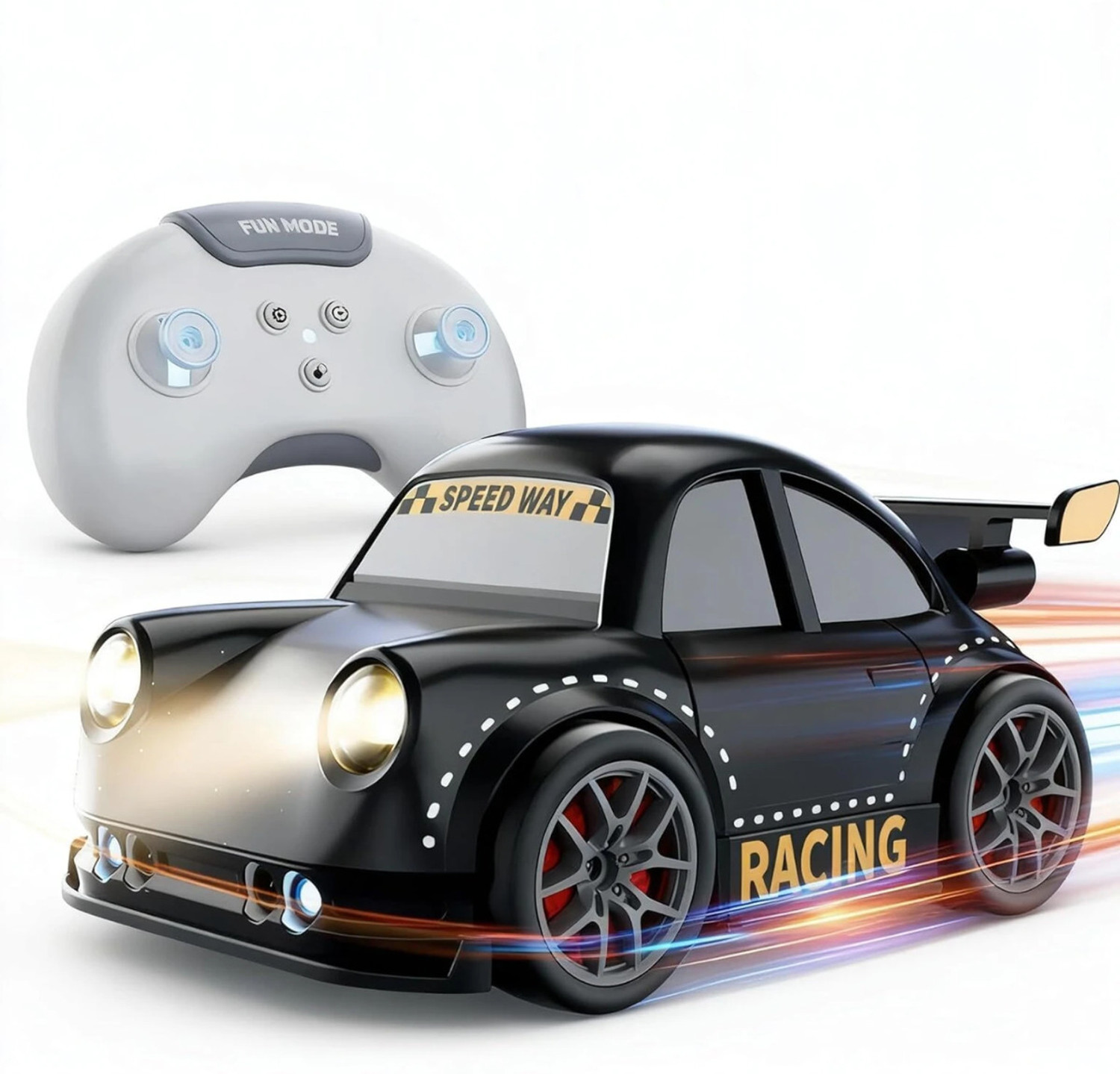 Image of R.V ENTERPRISES Remote Control Smart Sensor Drift Car with Follow me, Sensor, Music (Blac (Black)