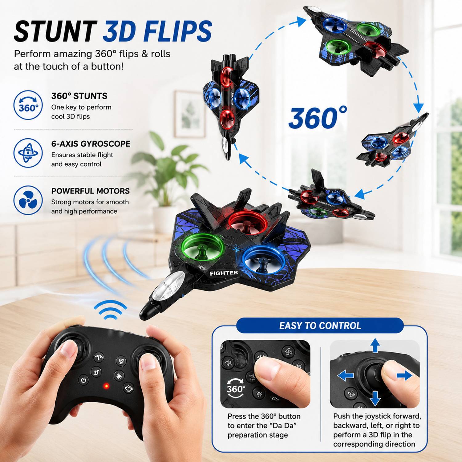 Wishmarts Remote Control Fighter Aircraft Toy - Image 4