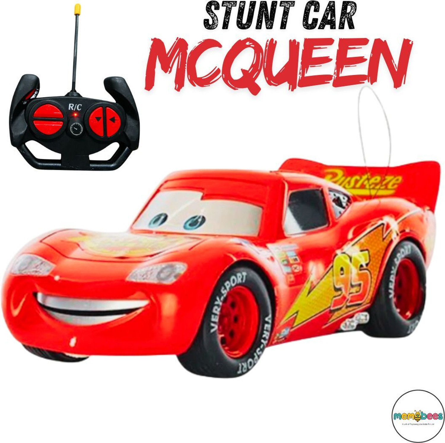 Image of MEMOBEES Remote Control Stunt Racing Car Rechargeable Battery Drift & Spin Action