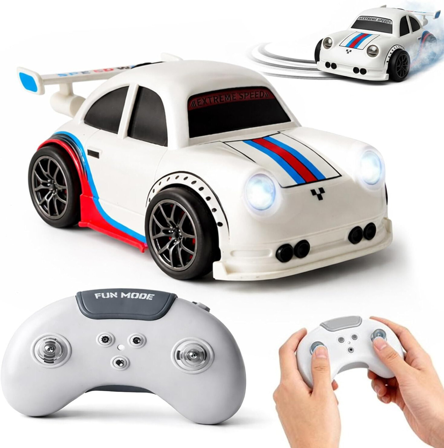 Image of AG INDUSTRY Remote Control Smart Sensor Drift Car with Follow Me, Music & LED Lights
