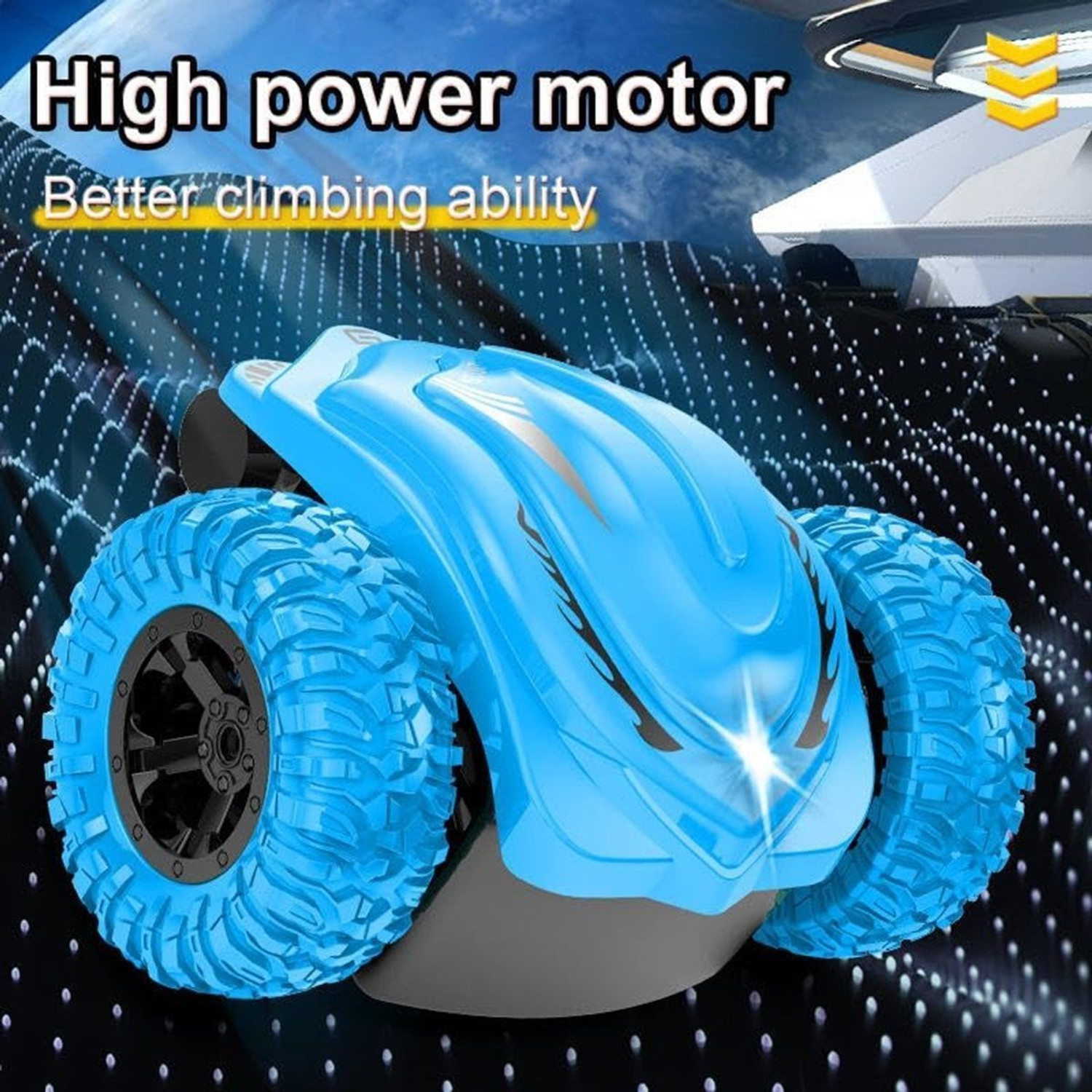 Image of PAPASpace RC Stunt Car for Kids 360 Rotating High Speed Rechargeable Off Road Car Toy