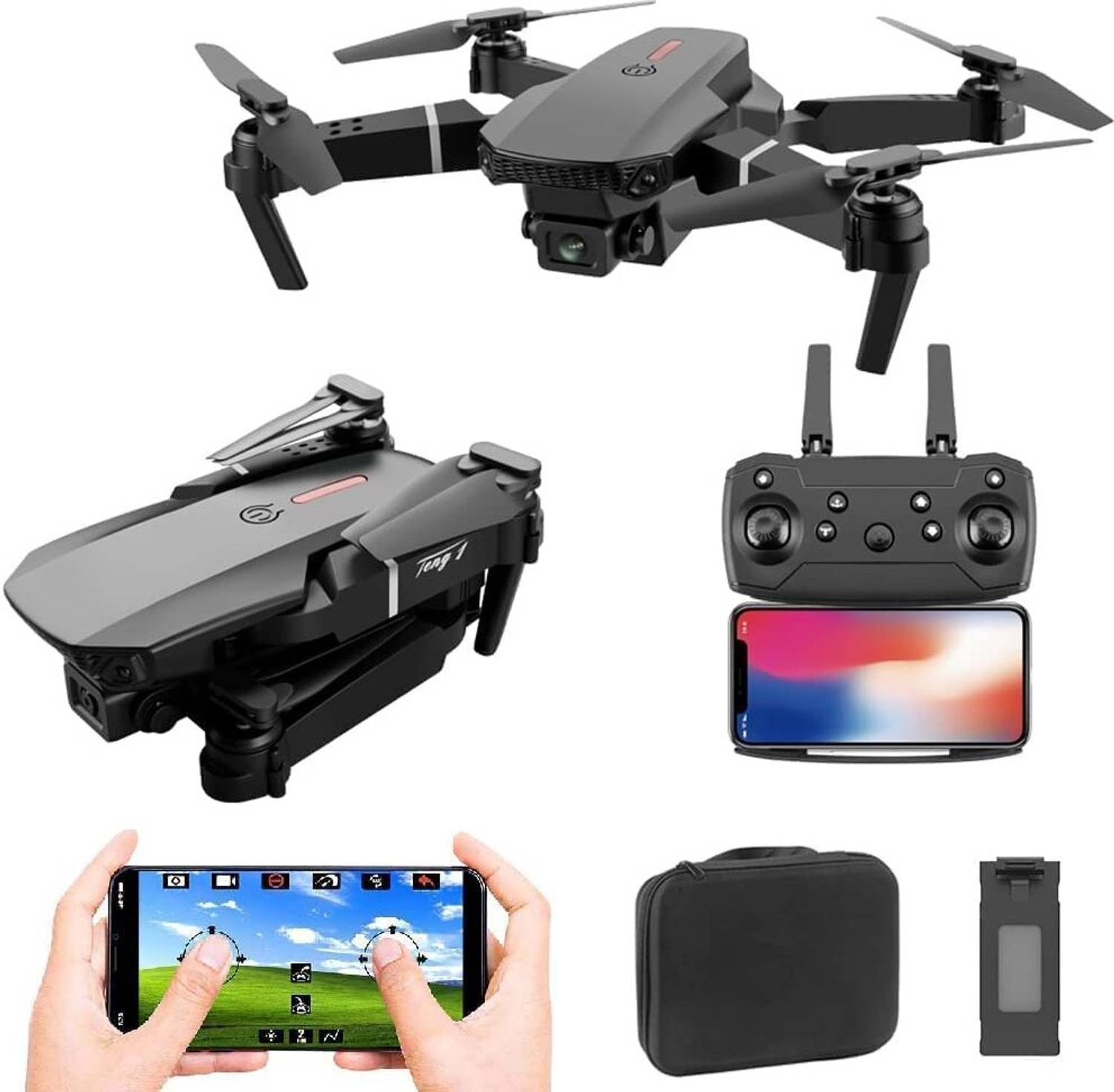 RiiseRoot Dual Camera RC Drone with Extra Battery - Image 2