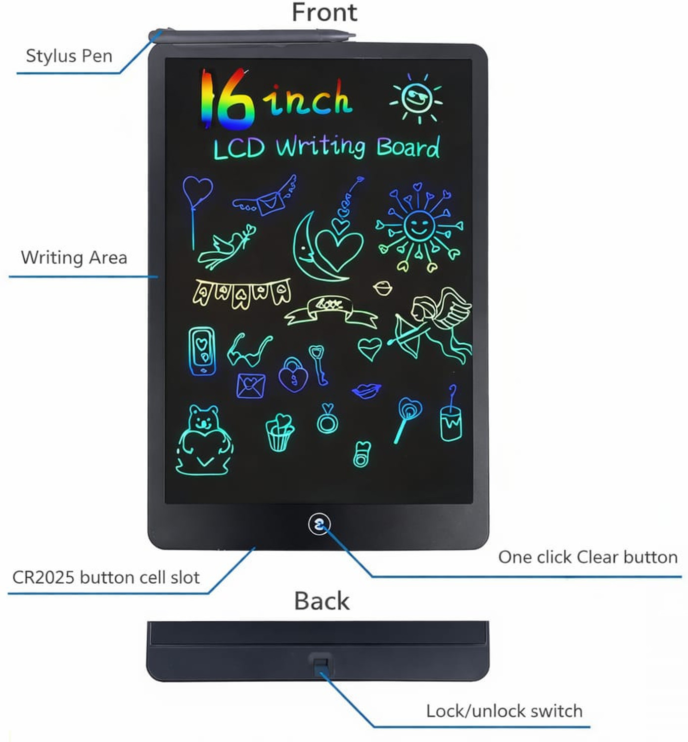 Image of Aneep 16 inch LCD Writing Pad for kids