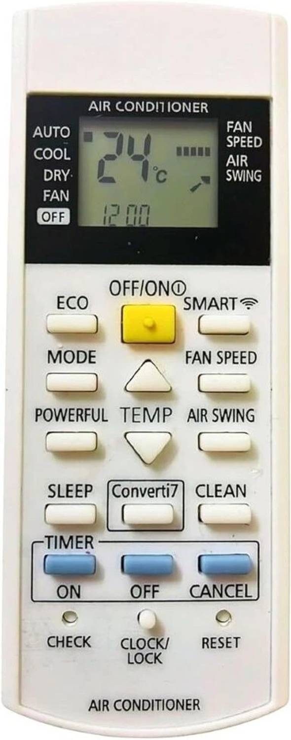 TIZOQ (Converti7 Button) Air Conditioner Remote Control Compatible for Panasonic Remote Controller