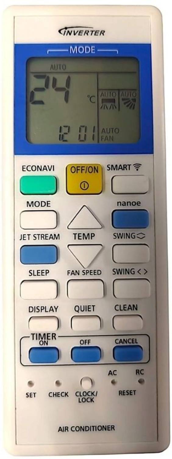 TIZOQ (Model-157F QUIET) AC Remote Control Compatible for Panasonic AC-Please Match The Image with Your Old Remote button to button Remote Controller