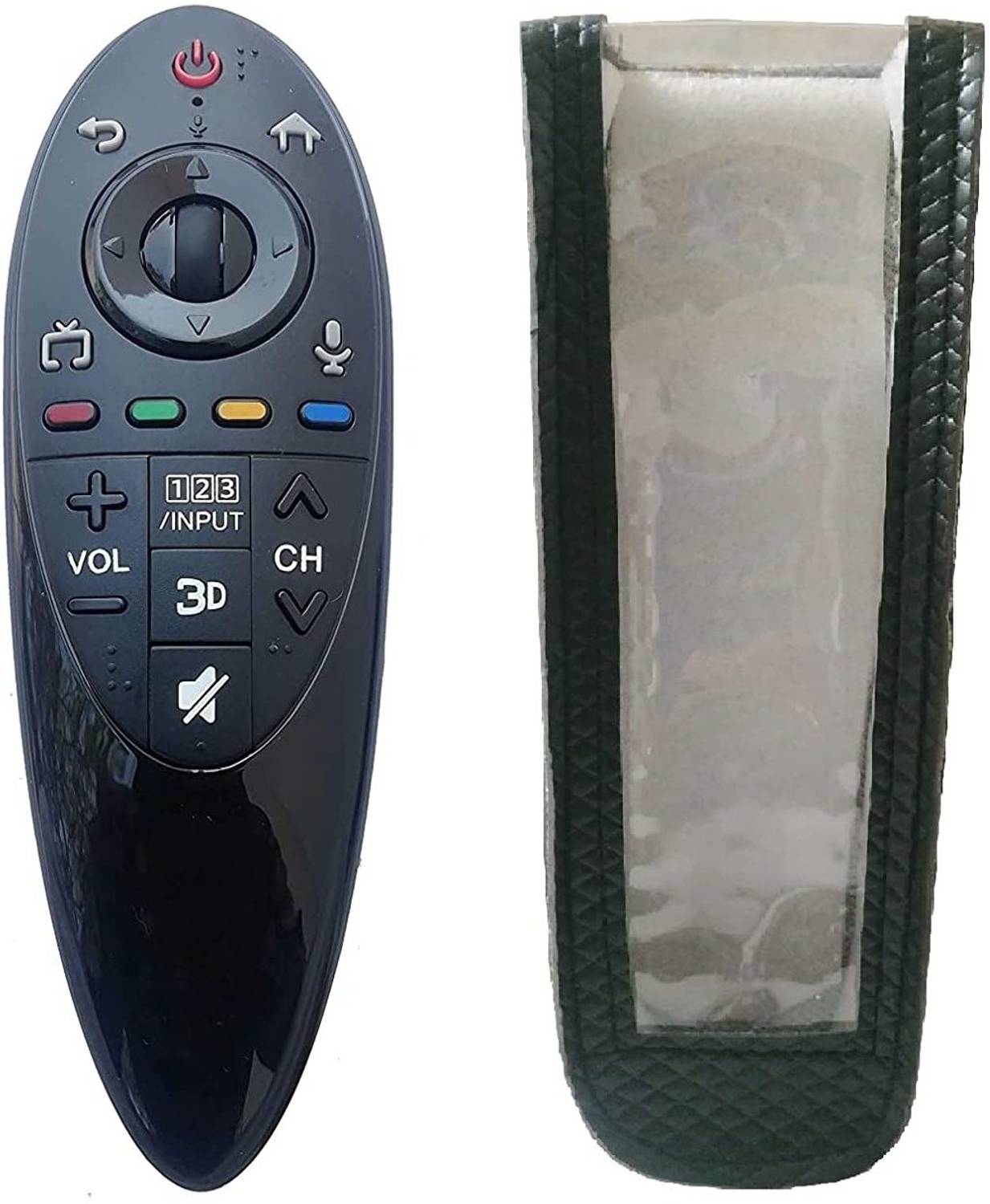 BhalTech AN-MR500 PU Leather Case Cover Perfect Fitting Specially Designed Protective Remote (Only Remote Cover) Pls Check Your Remote Dimensions Compatible for LG Remote Controller