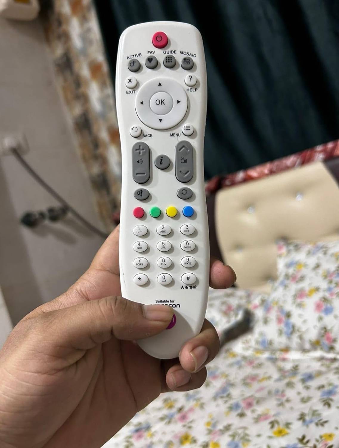 THE BLACK TECH D2h Dish TV D2H Replacement Remote for HD & SD Set Top Box D2h Remote Controller