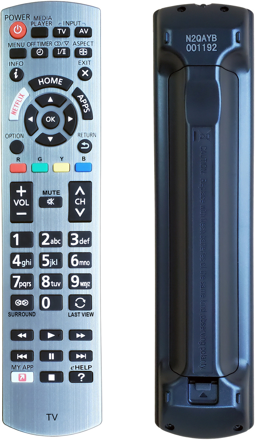 Image of TECVITY Infrared Remote No 1192 IR Replacement of Panasonic LED TV Remote Controller