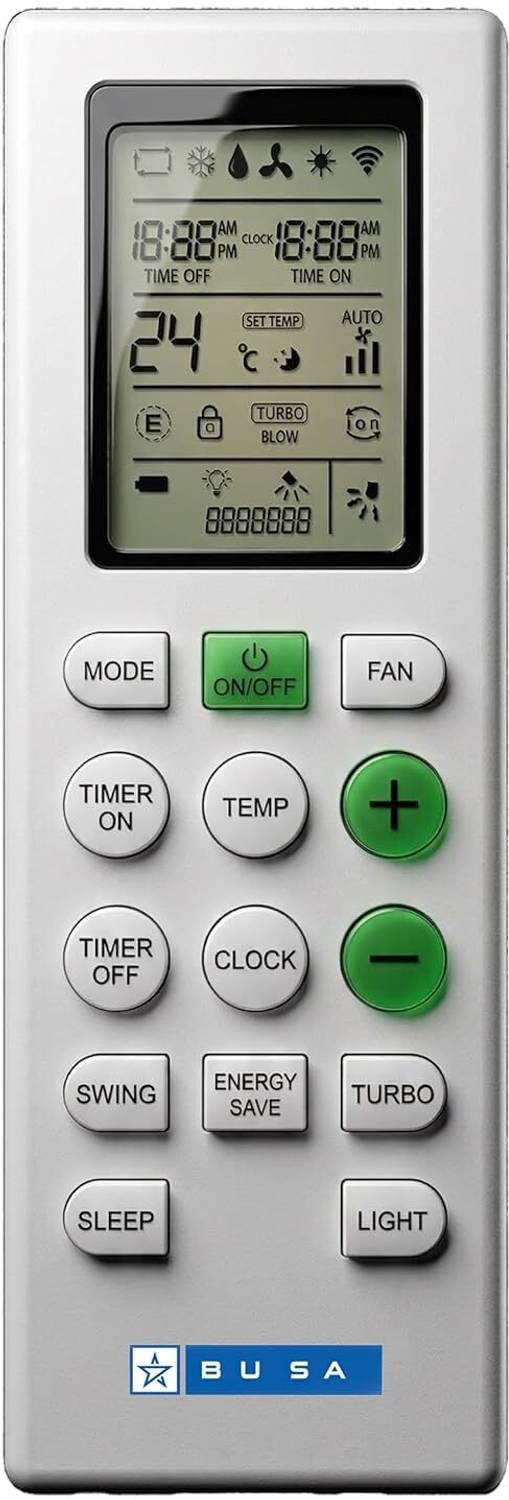 VASAP Model 226 Bluestar AC Remote Controller (Split ac window ac 1 ton , 1.5 ton, 2 ton) BLUE STAR Remote Controller