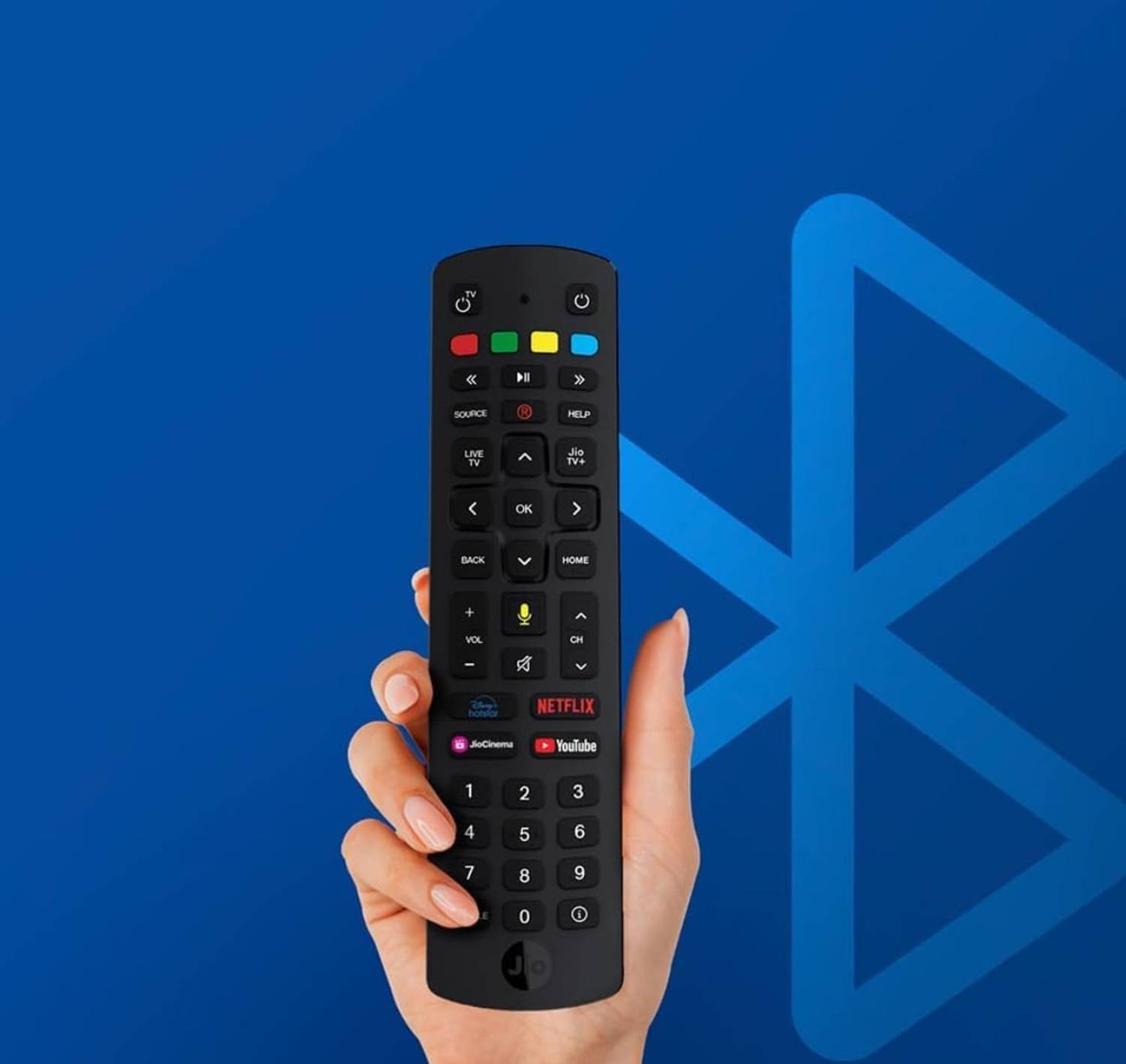 THE BLACK TECH Voice Remote Compatible With Jioosetupbox JIO SETU