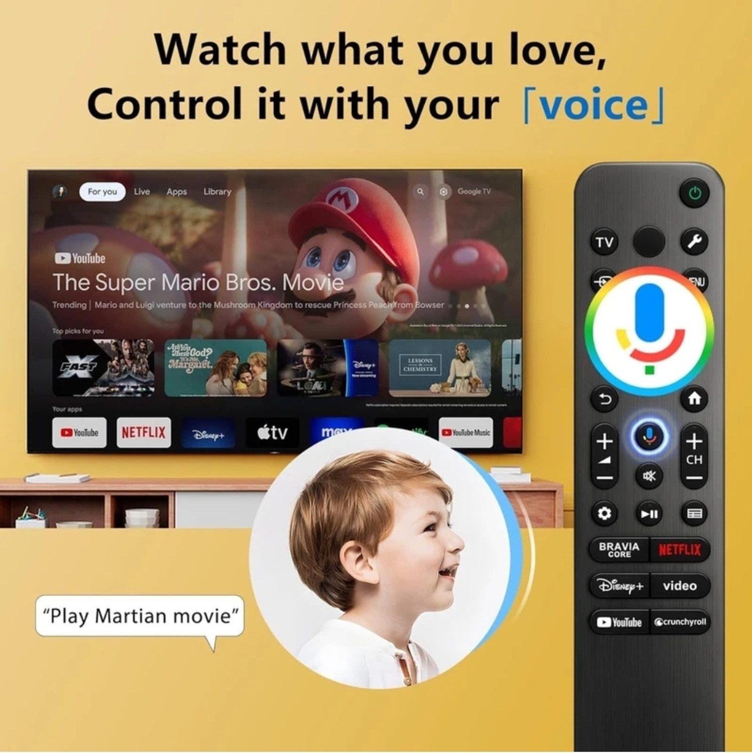 Image of RM SONY LED TV REMOTE ( VOICE COMMAN )( Google TV )(ORIGINAL & PREMIUM QUALITY) SONY LED 4K Ultra HD Smart LED Google TV Remote SONY MODEL :- (SONY BRAVIA 2)(SONY BRAVIA 3)(SONY BRAVIA 5) Remote Controller