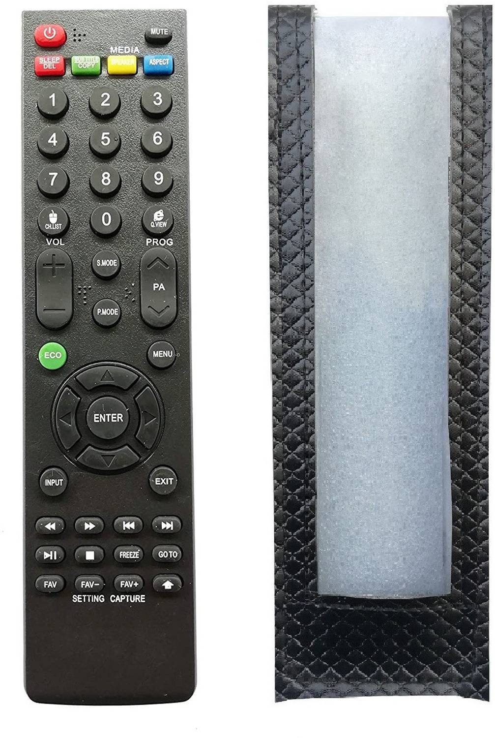 BhalTech Case Cover Perfect Fitting PU Leather Remote Specially Designed Protective Remot (Only Remote Cover) Pls Check Your Remote Dimensions for Thomson LED LCD TV Remote Controller
