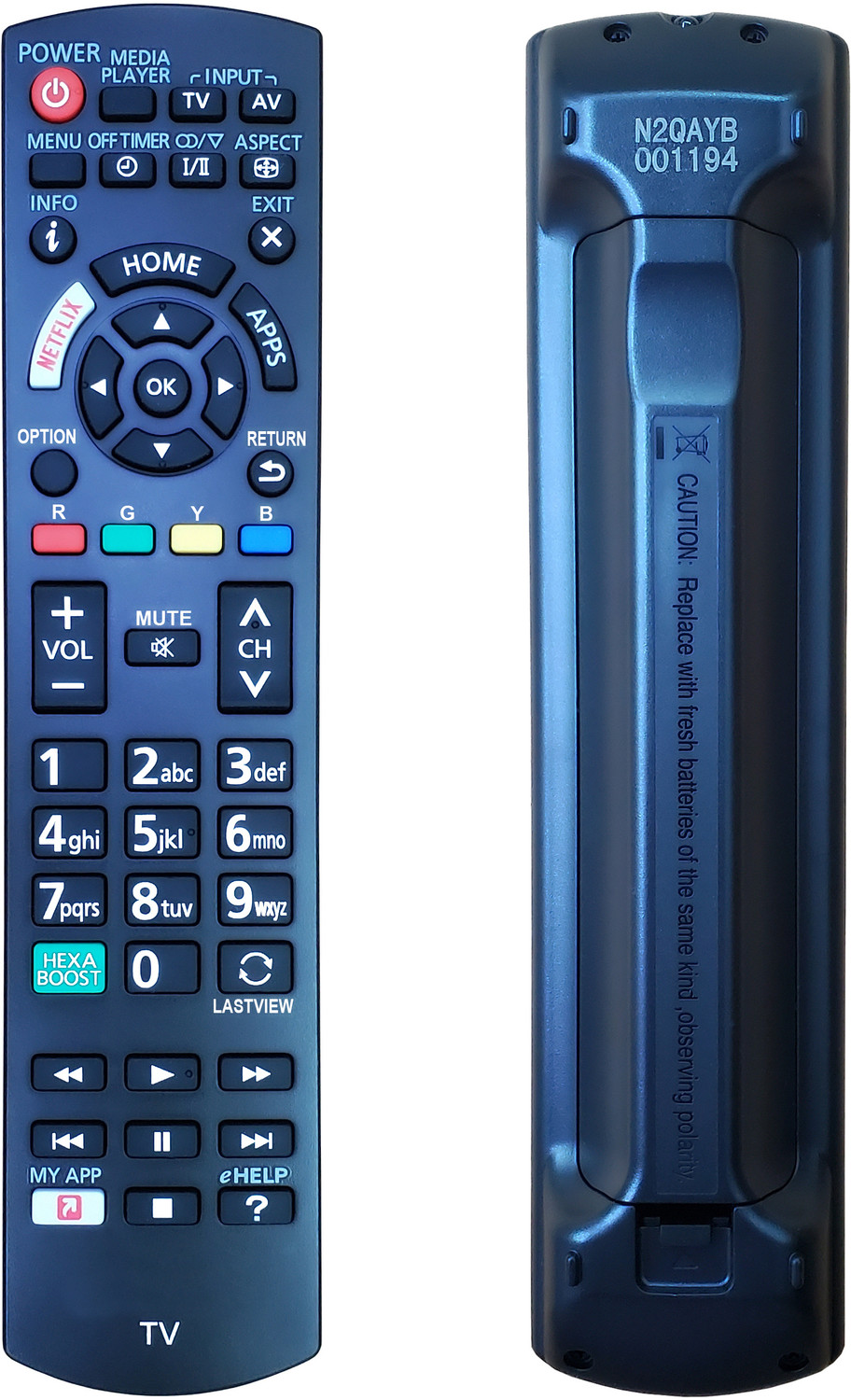 Image of TECVITY Infrared Remote No 1194 IR Replacement of Panasonic LED TV Remote Controller