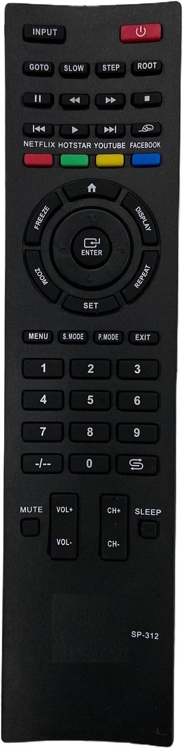 SHIELDGUARD Remote Control SP-312 Compatible for Speedcon LED TV