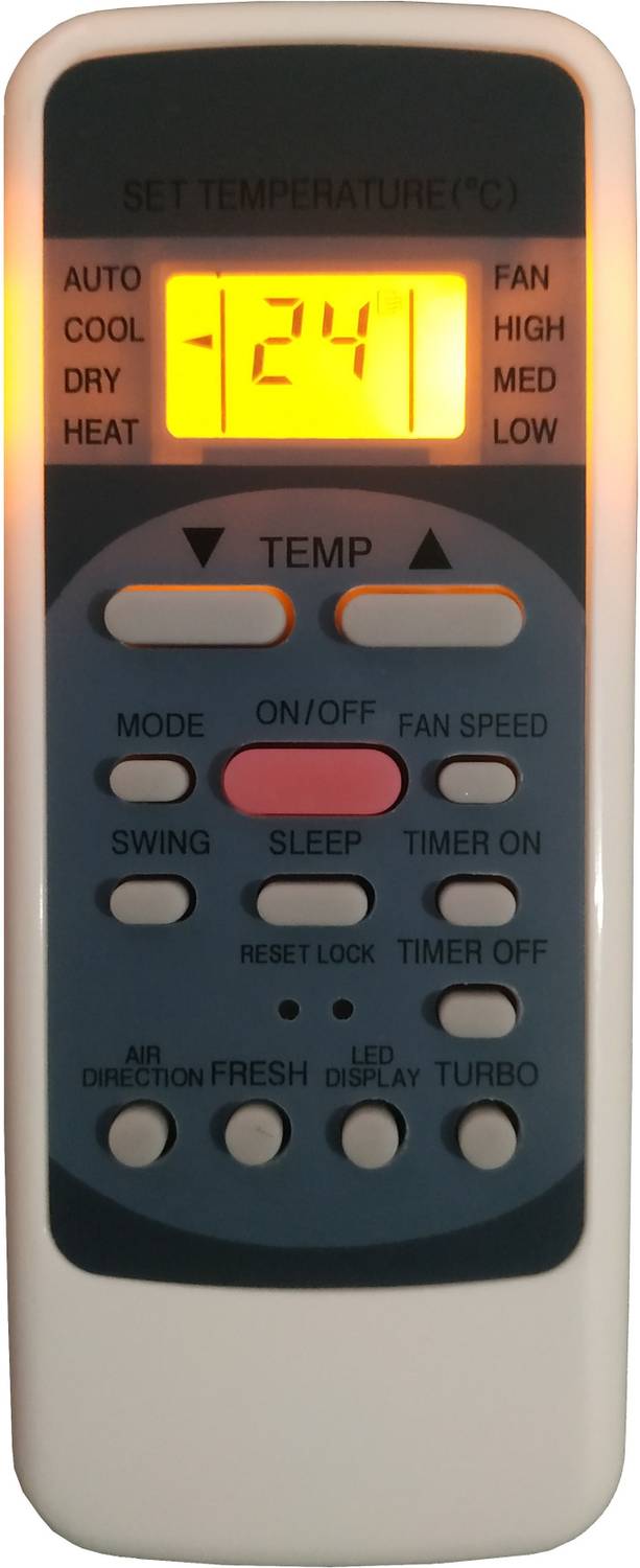 LipiWorld 12 AC Remote Control With Display Light Backlight Compatible For  Onida AC Remote Controller