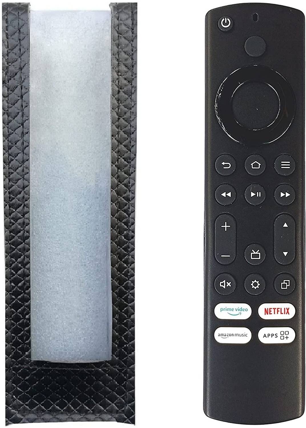 BhalTech amazonbasics PU Leather Remote Case Cover Perfect Fitting Fully Protective Only Remote Cover Pls Check Your Remote Dimensions Compatible for amazonbasics TV Remote Controller