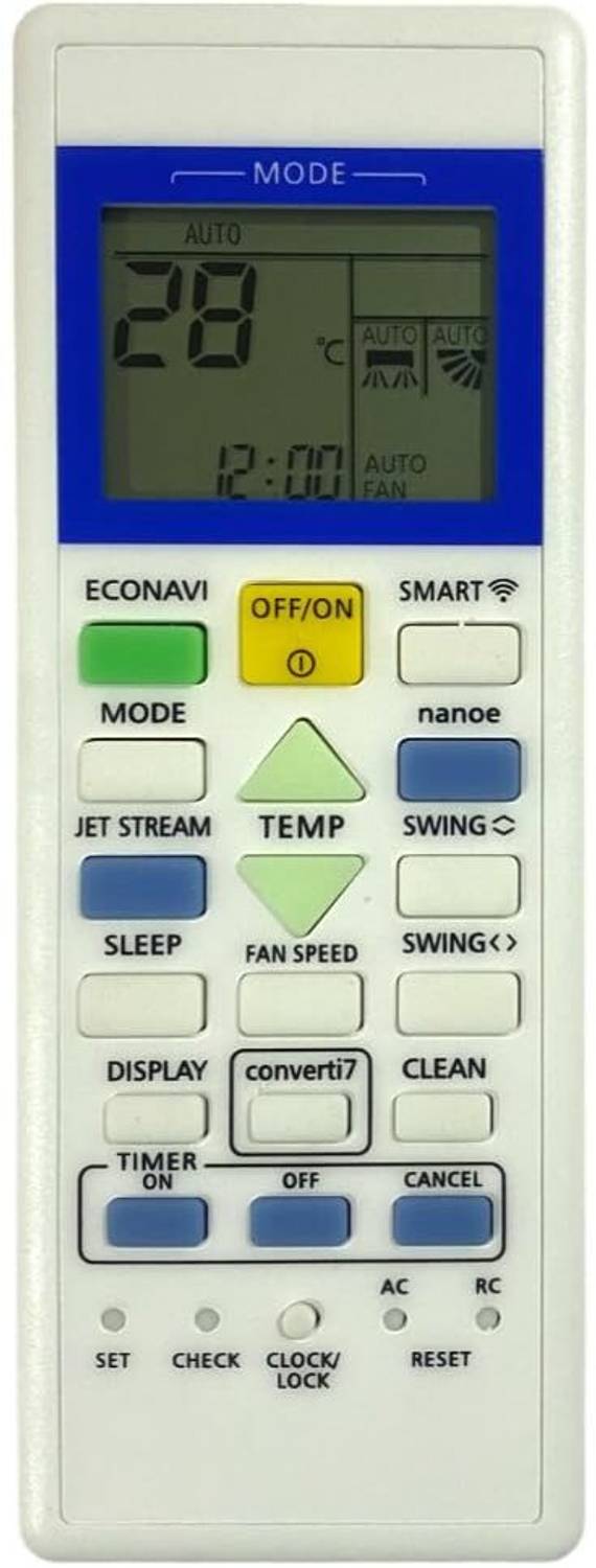 TIZOQ Remote Control No.157F Compatible/Replacement for Panasonic Inverter AC(with Wi-Fi Function) Remote Controller