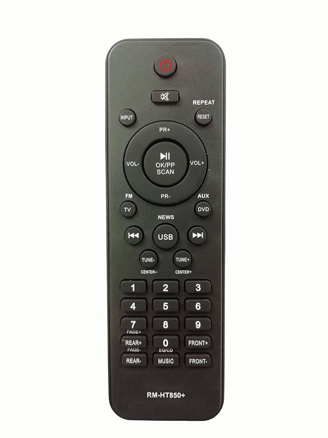 TVE RM-HT850+ Work with All Most Home Theater Sound bar Multimedia System Universal Remote Control Compatible for Philip Remote Controller