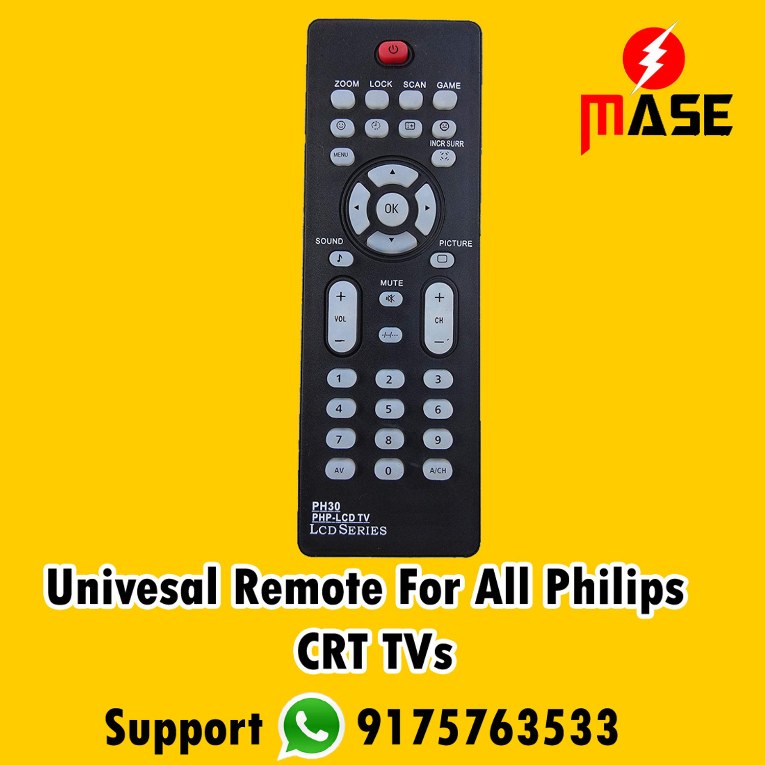 Image of MASE Universal CRT TV PH-ZAPA PHILIPS Remote Controller